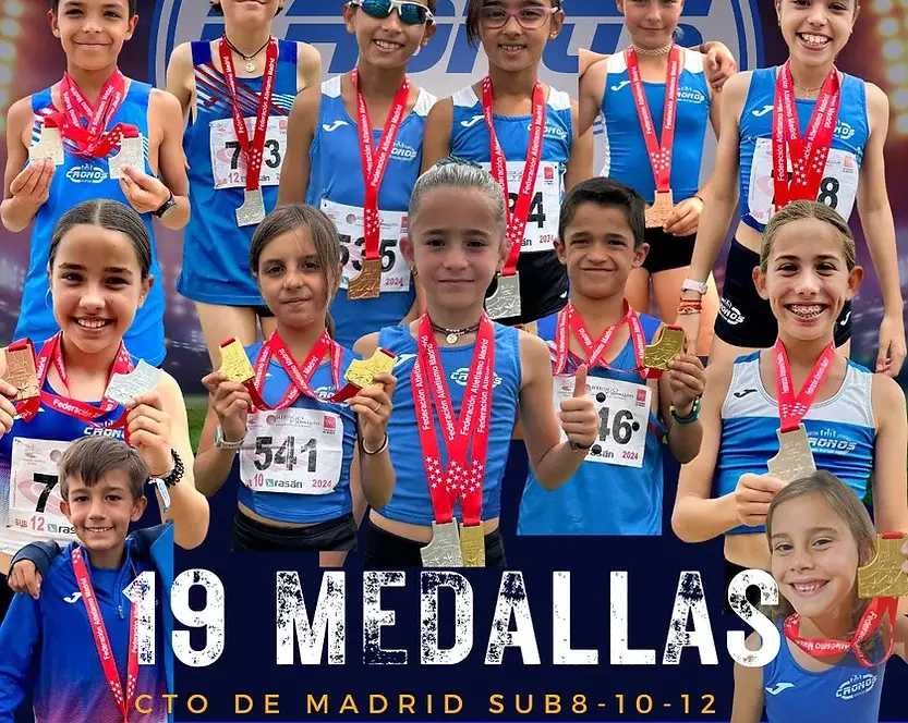 19 MEDALLAS CTO DE MADRID SUB8-10-12